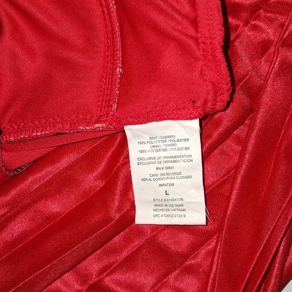 My Michelle Women Size L Red Maxi Dress with Black Straps - Picture 14 of 16